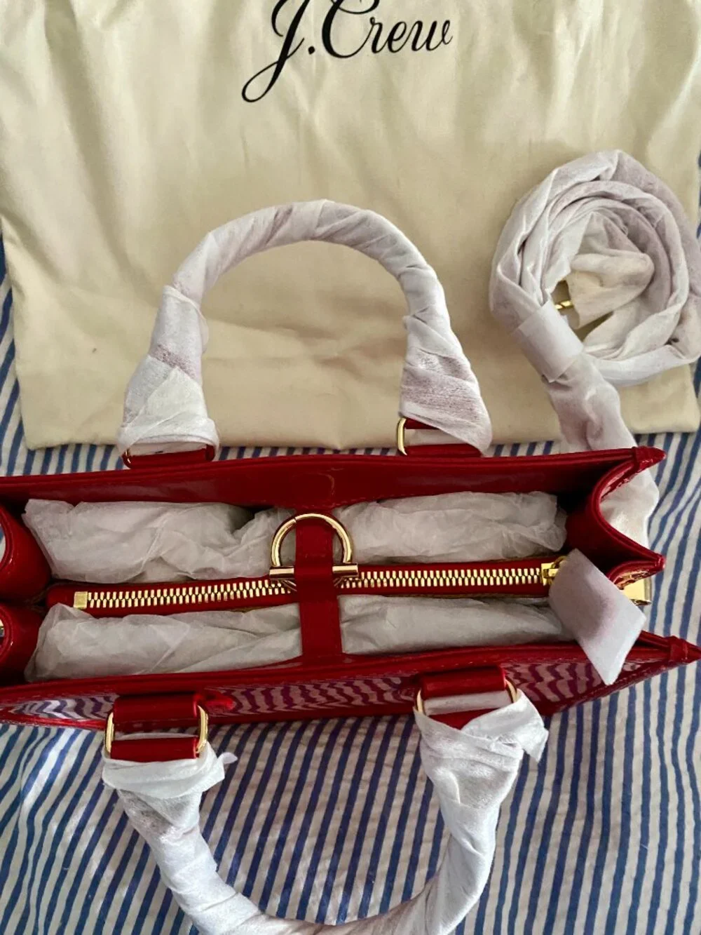 J. Crew Vienna Lady Bag in patent leather (red)